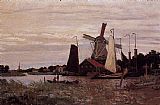 A Windmill at Zaandam by Claude Monet